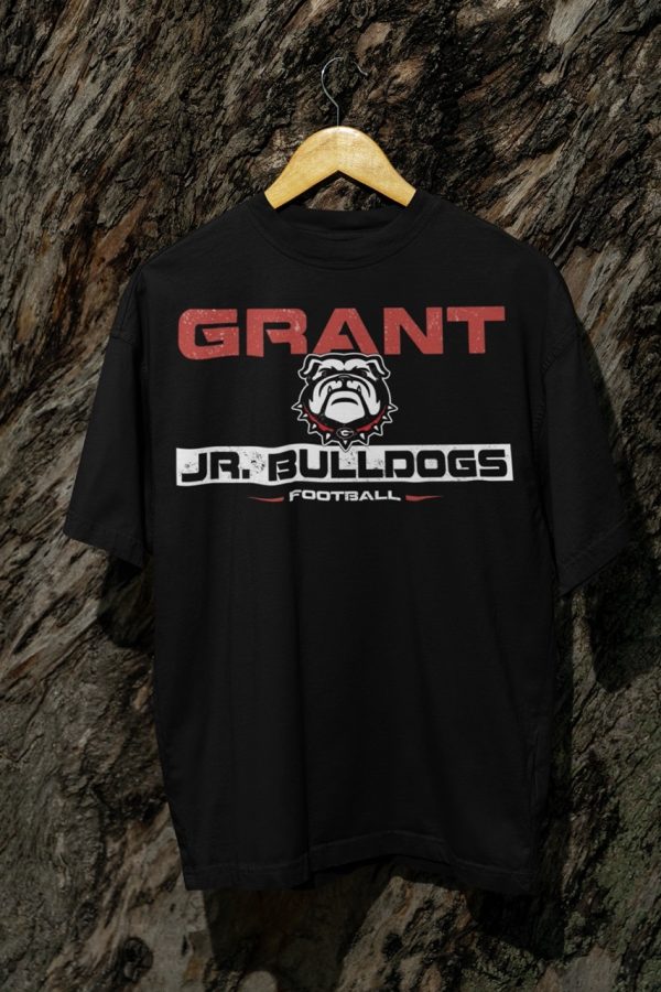 Adult Black Tshirt Footbal Square Large